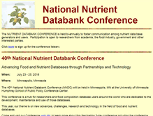 Tablet Screenshot of nutrientdataconf.org